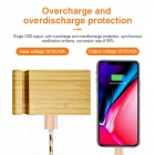 Wireless Charger - New private mould bamboo Bracket Power Bank with Wireless Charger LWS-2017